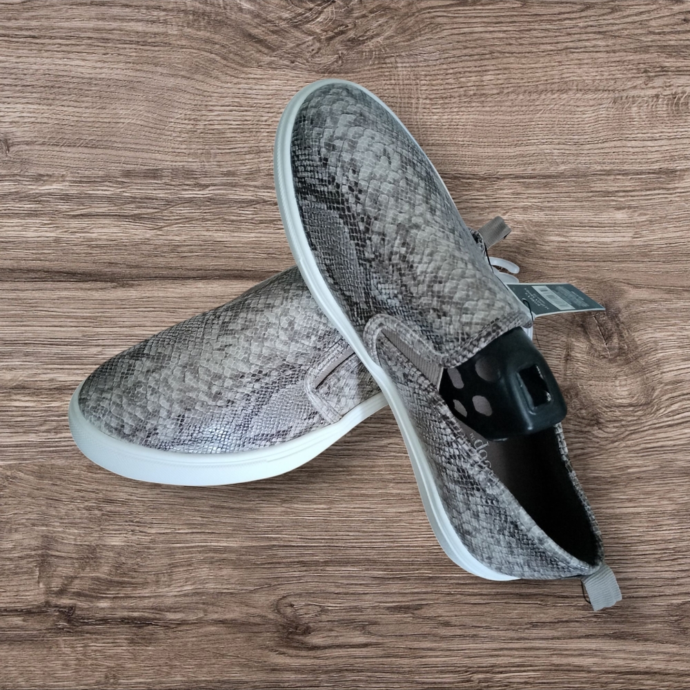 West Loop Gray Snake Print Women's Slippers